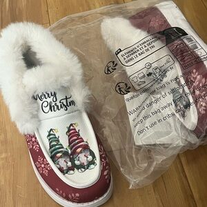 Merry Christmas Slippers with Gnome Design